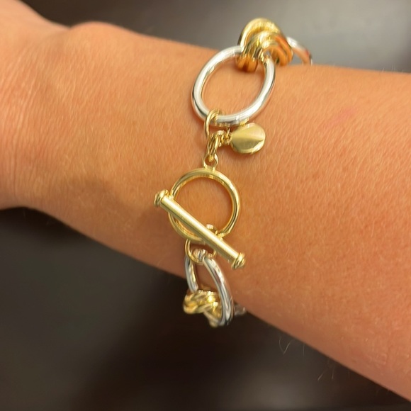 Gold and Silver Link Bracelet - Picture 3 of 4